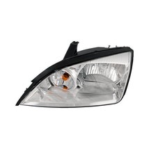 Headlight For 2005-2007 Ford Focus Driver Side Halogen Chrome Housing Clear Lens - £85.46 GBP