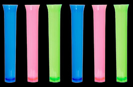 6pc-Luau Tiki Bar-TEST Tubes Shooter Shot GLASSES-Blacklight Party Drinking Game - £2.97 GBP