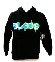 Billabong Signature Black Hooded Sweatshirt Hoodie Youth Boy&#39;s S NWT - £55.40 GBP