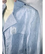 Bradley Bayou L Suede Coat Blue Med Length 100% Washable Leather Belt Is... - £60.96 GBP