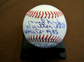 Phil Niekro Butch Wynegar 300 Win Yankees Pitcher Catcher Signed Baseball Jsa - £233.62 GBP