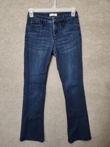 J Jill Smooth Fit Barely Boot Cut Jeans Womens 4 Blue Stretch Slimming D... - $24.62
