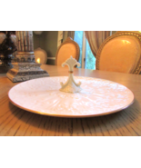 Lenox Single Tier Tidbit Tray Chateau Collection Embossed 24 KT 12.75&quot; USA - $331.97 MXN