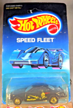 1988 Vintage Hot Wheels Speed Fleet #1456 THUNDERBURNER Black w/Gold HO Spokes - £15.28 GBP