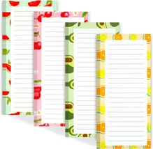 Magnetic Notepads for Refrigerator 4 Pack, Grocery List Magnet Pad for Fridge, F - £11.28 GBP