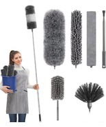 Microfiber Feather Duster 7PCS Extendable Bendable Dusters with Long Ext... - £30.63 GBP