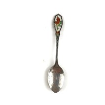 Antique Sterling Silver Demitasse Souvenir Spoon Niagara Falls Enamel Ha... - $16.66