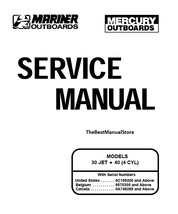 Mercury Mariner 30-40 Jet Drive 4 Cylinder Service Shop &amp; Repair Manual - £10.19 GBP