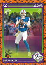 Josh Allen 2024 Panini Score-A-Treat Pumpkins #28 Buffalo Bills Football... - £0.65 GBP