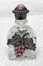 Vintage Perfume Bottles w Pink Rhinestone Grape Clusters &amp; Studded Top 1... - $24.26