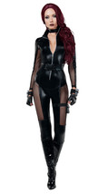 SALE ~ Sexy Starline Avenging Assassin Black Wetlook Catsuit Costume S8018 - $45.99+