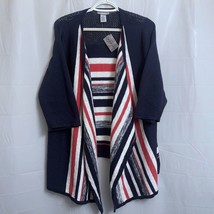 NWT Catherine&#39;s Cardigan Sweater Women&#39;s 2X Multicolor Striped - £15.76 GBP