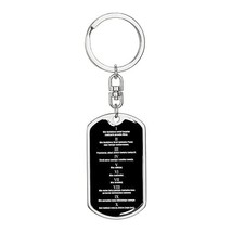 10 Commandments Polish Swivel Keychain Dog Tag Stainless Steel or 18k Gold - $59.35