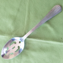 Gibson Stainless Caprice Pattern Pierced Serving Spoon 18/0 China 8 3/8&quot; - $11.87