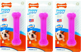 (3 Pack) Just for Puppies Petite Pink Dental Bone Chew Toy - $32.66