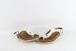 Vintage Birkenstock Womens 6 Distressed Leather Toe Thong Buckle Sandals... - $44.50