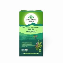 Organic India Herbal Tulsi Original Tea 25 Tea Bags (Pack of 2) - £10.40 GBP