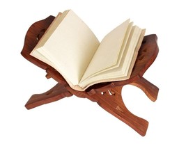 Handmade Wooden Islamic Rehal Holy Qur&#39;an Holder Book Stand Cover Brown 12 Inch - £23.49 GBP