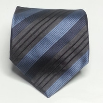 Banana Republic Men Dress Tie 3.75&quot; Wide 57&quot; Long Blue Stripes Gray Turkey - £15.18 GBP