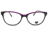 Truth &amp; Love T&amp;L 07 COL 80 Gafas Monturas Negro Violeta Ojo de Gato Comp... - $27.68