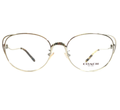 Coach Eyeglasses Frames HC 5095 9005 Silver Gold Cat Eye Full Wire Rim 54-18-140 - £43.58 GBP