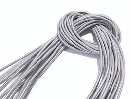 2.5mm wide - 5yd - 20yd Silver Gray Elastic Thread Round Elastic Cord ET9 - £4.71 GBP+