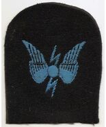 Vintage UK Royal Navy Women's Radio Operator Blue On Black Felt Shoulder... - $10.00