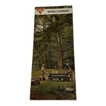Vintage Map Camping Outdoors Retro Conoco Gas Oil Company Wisconsin Brochure - £4.98 GBP
