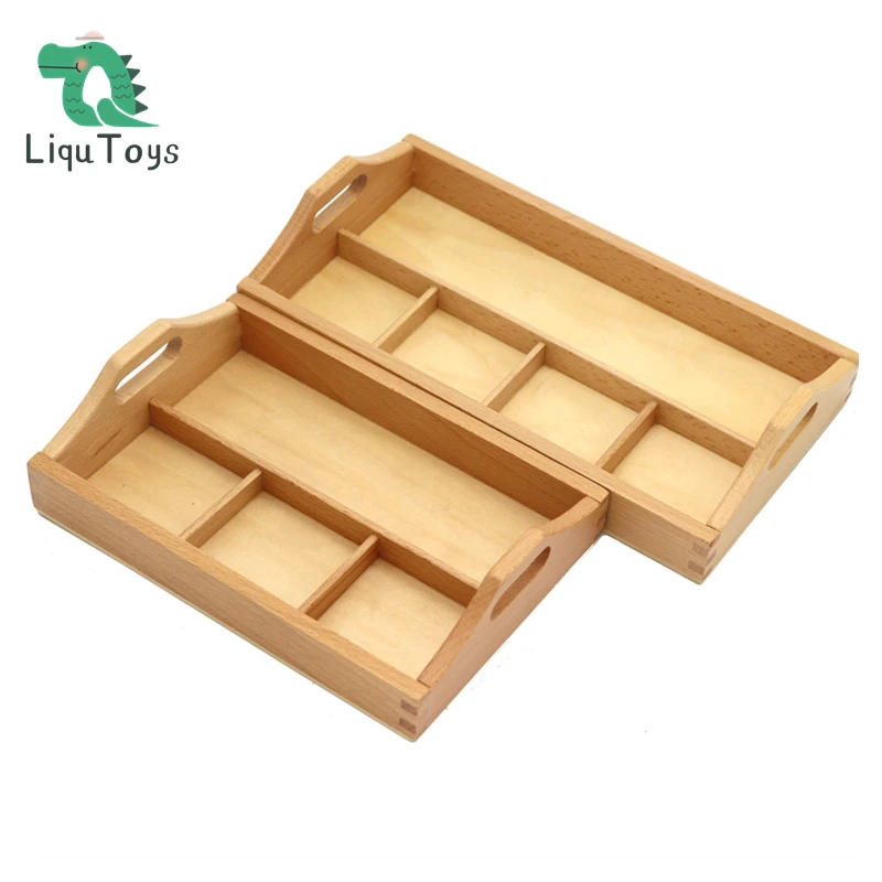 LIQU Montessori Materials-4 Compartment Sorting Tray - Small Tray with one Long - £15.95 GBP+