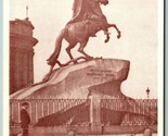 Equestrian Statue Peter The Great St Petersburg Russia UNP DB Postcard J12 - $6.88