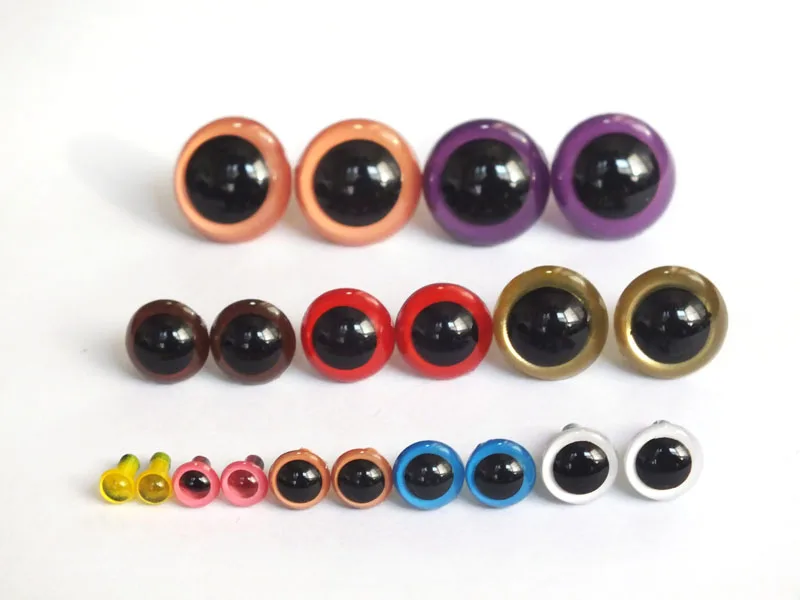 50pcs lot 5 18mm mixed color toy eyes safety eyes bear eyes with washer top quality thumb200