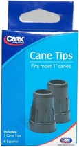 Carex Cane Replacement Tips, Metal Reinforced, 1&quot;, 1 Pair  2 CT, Black F... - $9.99