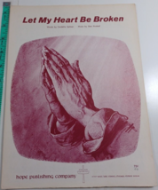 Let my heart be broken by cordelia spitzer 1965 sheet music good - £4.73 GBP