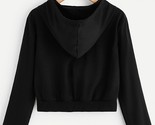 Women hoodies pockets slim crop jacket female clothes casual drawstring white sexy thumb155 crop