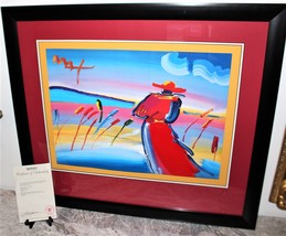 Peter Max Original Walking in Reeds 24 x 17 Mixed Media Signed Painting, COA - £2,393.62 GBP