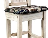 Montana Woodworks Homestead Collection Barstool with Back, Ready to Fini... - $489.99