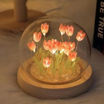 Tulip Lamp Handmade Flower Light Tulip Night Light Decorative Lamp Cute Night Li - £31.96 GBP