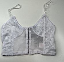 Pretty little things NWT white lace hook and eye bralettes Women’s Size 6 sf6 - £11.74 GBP