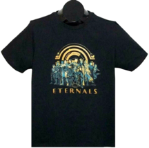 Marvel Eternals Movie Cast Group Photo Men Black Graphic T-Shirt (Size: ... - £10.05 GBP