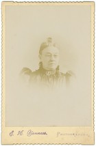 Antique Circa 1880s Cabinet Card Vanness Older Woman Wearing Thin Rimmed... - £8.23 GBP