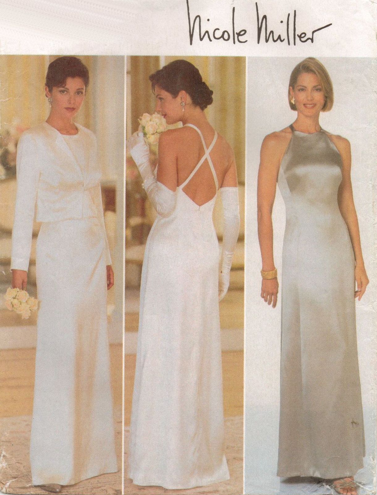 Misses Nicole Miller Prom Formal Evening Dress Gown Jacket Sew Pattern 12-16 - $12.99