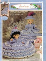 Audrey [Fibre Craft FCM 409] Crochet Victorian outfit Pillow Doll Music Box Doll - $10.88