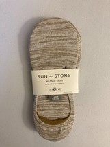 Sun + Stone Men&#39;s 3-Pk. No-Show Socks Lt Grey Size  7-12 Sock Size 10-13 - £10.34 GBP