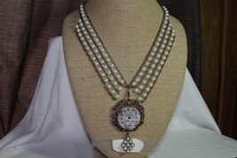 Plunder Necklace (new) PAXTON - VINTAGE PEARL W/ FAUX TIME PEICE 24-26&quot; ... - $39.67