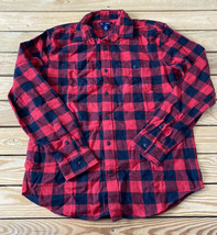 gap NWOT men’s Check button up shirt size M black red F6 - £13.26 GBP