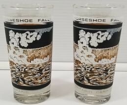 BB) Set 2 Niagara Falls Ontario Canada Souvenir Glasses Horseshoe Maid Mist - $9.89