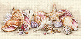 Dimensions/Gold Petite Counted Cross Stitch Kit 8&quot;X4&quot;-Seashell Treasures (18 Cou - £14.81 GBP