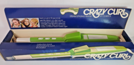 NEW Clairol Crazy Curl Steam Styling Wand Curling Iron Green & White 1970s Vtg - $98.95