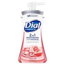 Dial Complete 2 in 1 Moisturizing &amp; Antibacterial Foaming Hand Wash, Rose Oil, 7 - £12.78 GBP
