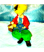 Beautiful vintage clown and puppy that you put on to a shelf w/his legs ... - $46.13 CAD